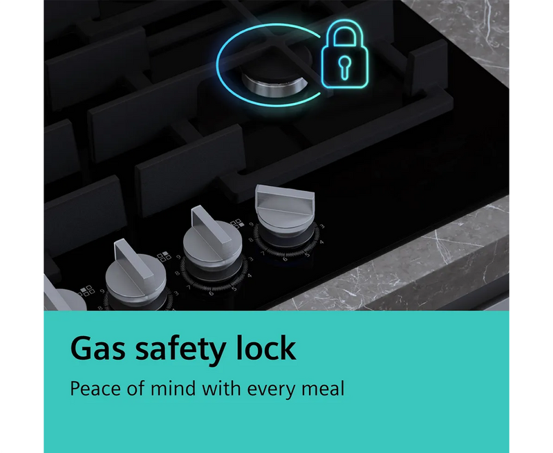 Siemens IQ500 75cm StepFlame Built-In Gas Hob | Black - EP7A6QI40 Redmond  Electric Gorey