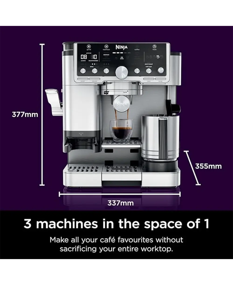 Ninja Luxe Café Pro Series Coffee Machine with Cold Brew + Dual Froth | Black & Stainless Steel Redmond Electric Gorey