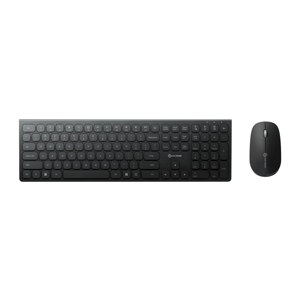 ALOGIC Echelon USB-C Rechargeable Wireless Keyboard and Mouse Combo, Black ASKBT2WC-UK Keyboard & Mouse Set