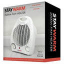 2kW Upright Fan Heater | White