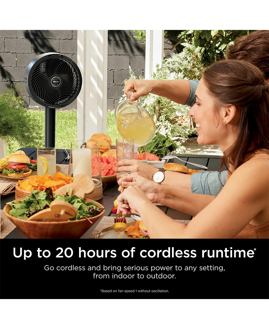 Shark Flexbreeze High-Velocity Hybrid Cordless + Corded Fan | Black FA220UK Redmond Electric Gorey
