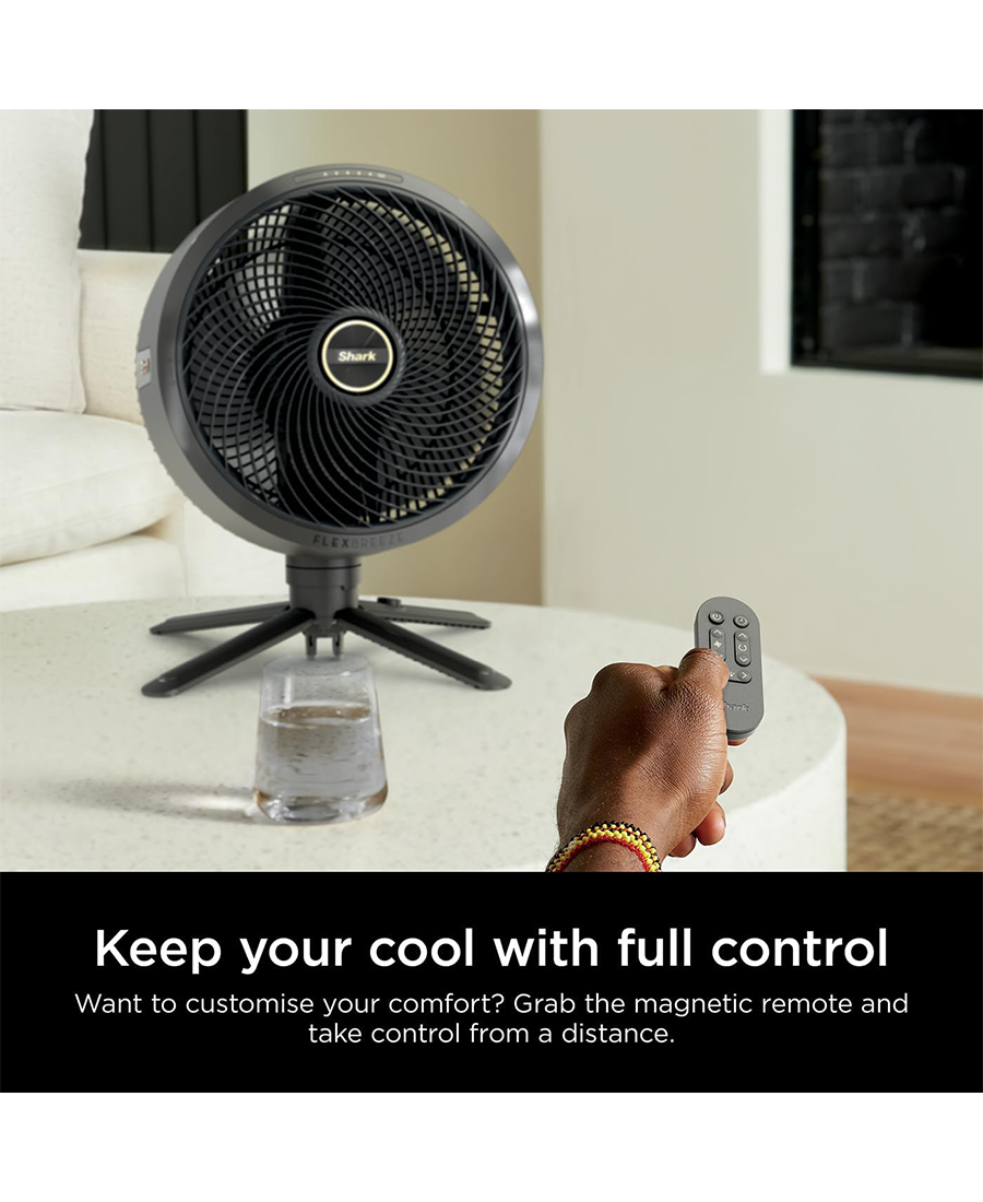 Shark Flexbreeze High-Velocity Hybrid Cordless + Corded Fan | Black FA220UK Redmond Electric Gorey