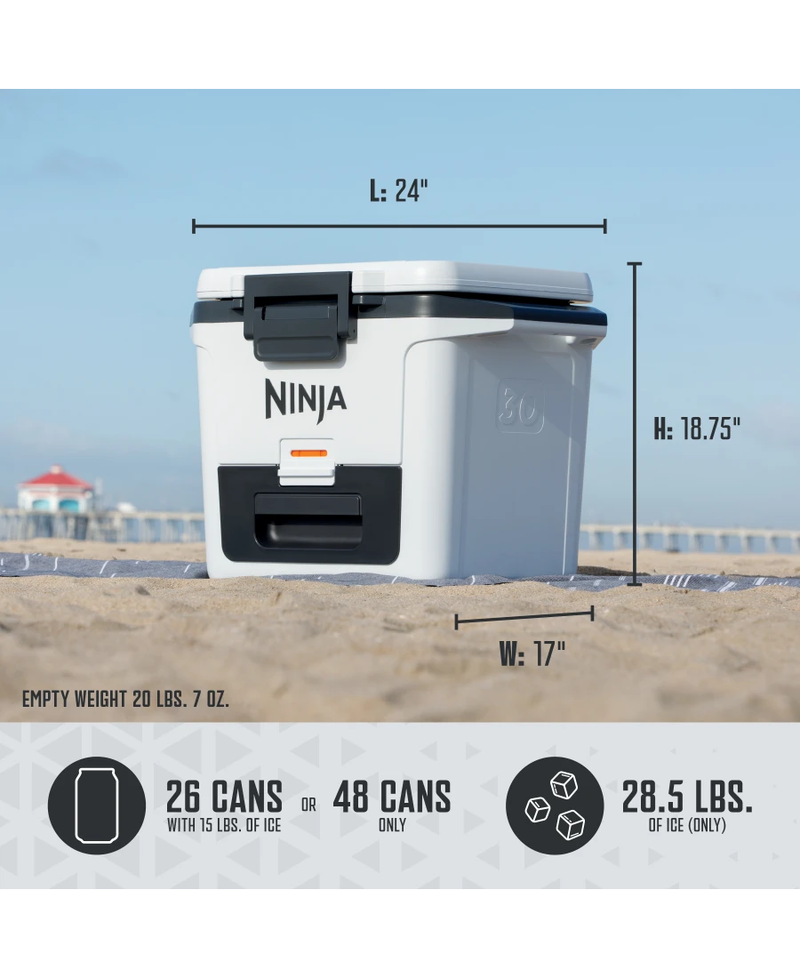 Ninja FrostVault 28L Hard Cooler with Dry Zone | Cloud White Redmond Electric Gorey