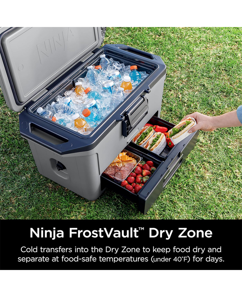 Ninja FrostVault 47L Hard Cooler with Dry Zone | Slate Grey Redmond Electric Gorey