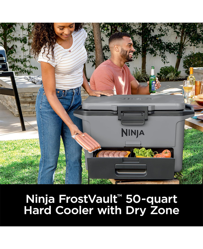 Ninja FrostVault 47L Hard Cooler with Dry Zone | Slate Grey Redmond Electric Gorey