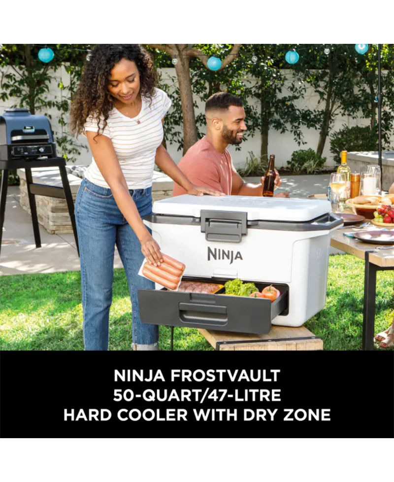 Ninja FrostVault 47L Hard Cooler with Dry Zone | Cloud White Redmond Electric Gorey