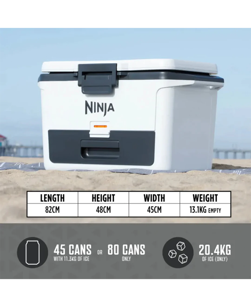 Ninja FrostVault 47L Hard Cooler with Dry Zone | Cloud White Redmond Electric Gorey