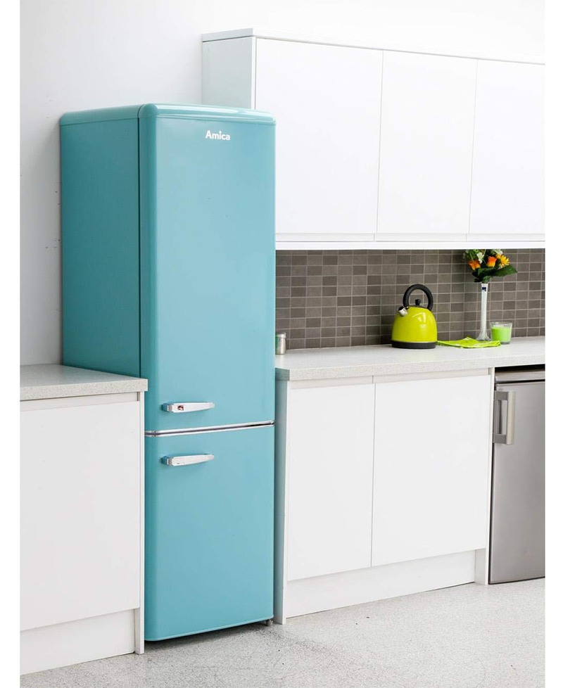 Amica 60/40 Retro Style Fridge Freezer | 181cm (H) | Duck Egg FKR29653DEB Redmond Electric Gorey