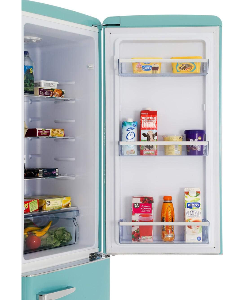 Amica 60/40 Retro Style Fridge Freezer | 181cm (H) | Duck Egg FKR29653DEB Redmond Electric Gorey