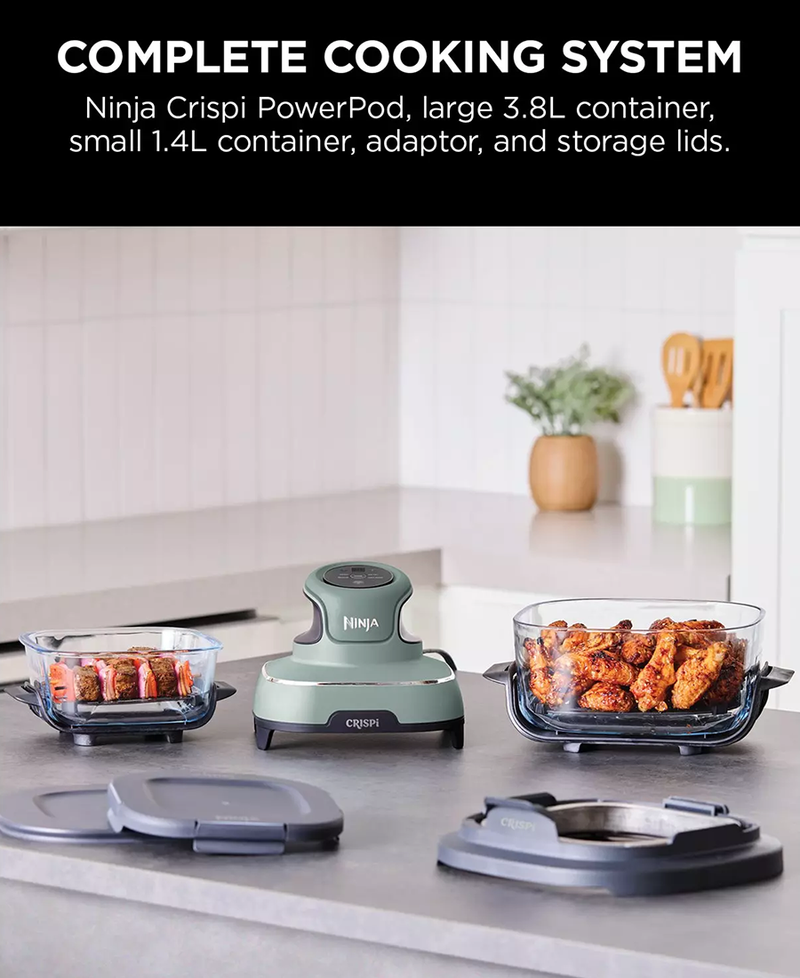 Ninja CRISPi 4-in-1 Portable Glass Air Fryer | Sage - FN101UKSG Redmond Electric Gorey