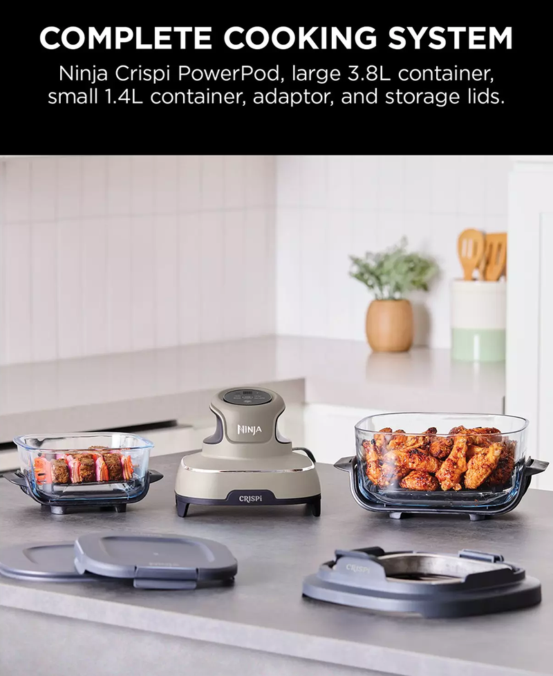 Ninja CRISPi 4-in-1 Portable Glass Air Fryer | Stone - FN101UKST Remdond Electric Gorey