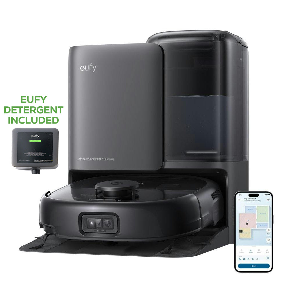 Omni E25 Robot Vacuum Cleaner with Self-Empty Station | Black