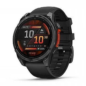 Fenix 8 47mm AMOLED Glass/SS Slate Gray Steel/Black Black Band WW