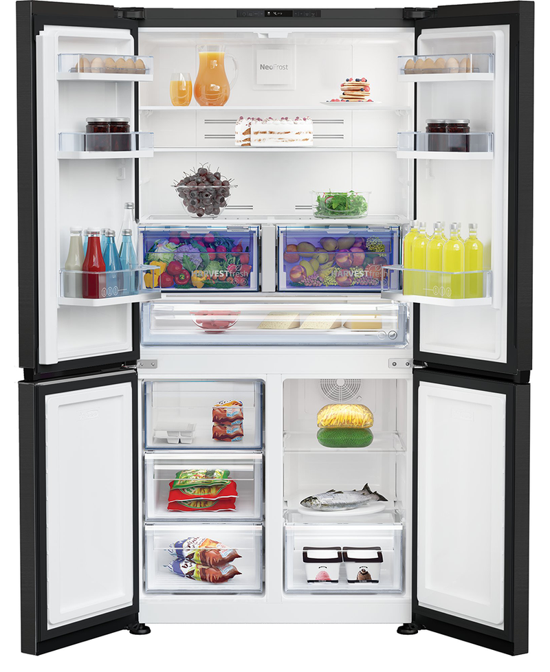 American Fridge Freeze with HarvestFresh | 182cm (H) | Black Steel