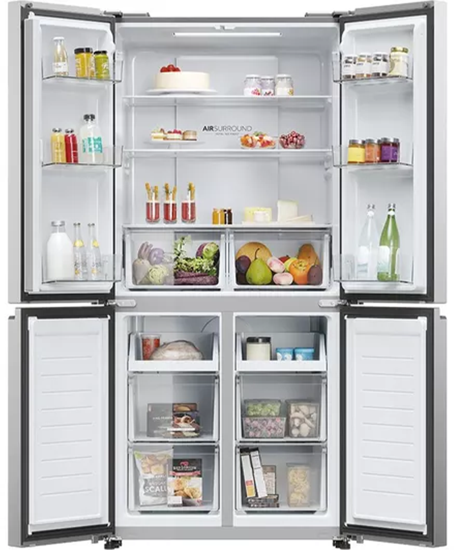 Haier Cube 83 Series 3 Multi Door Fridge Freezer | 182cm (H) | Platinum Inox HCR3818ENMM Redmond Electric Gorey
