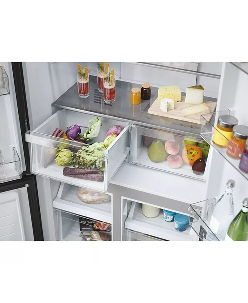 Haier Cube 83 Series 3 Multi Door Fridge Freezer | 182cm (H) | Platinum Inox HCR3818ENMM Redmond Electric Gorey