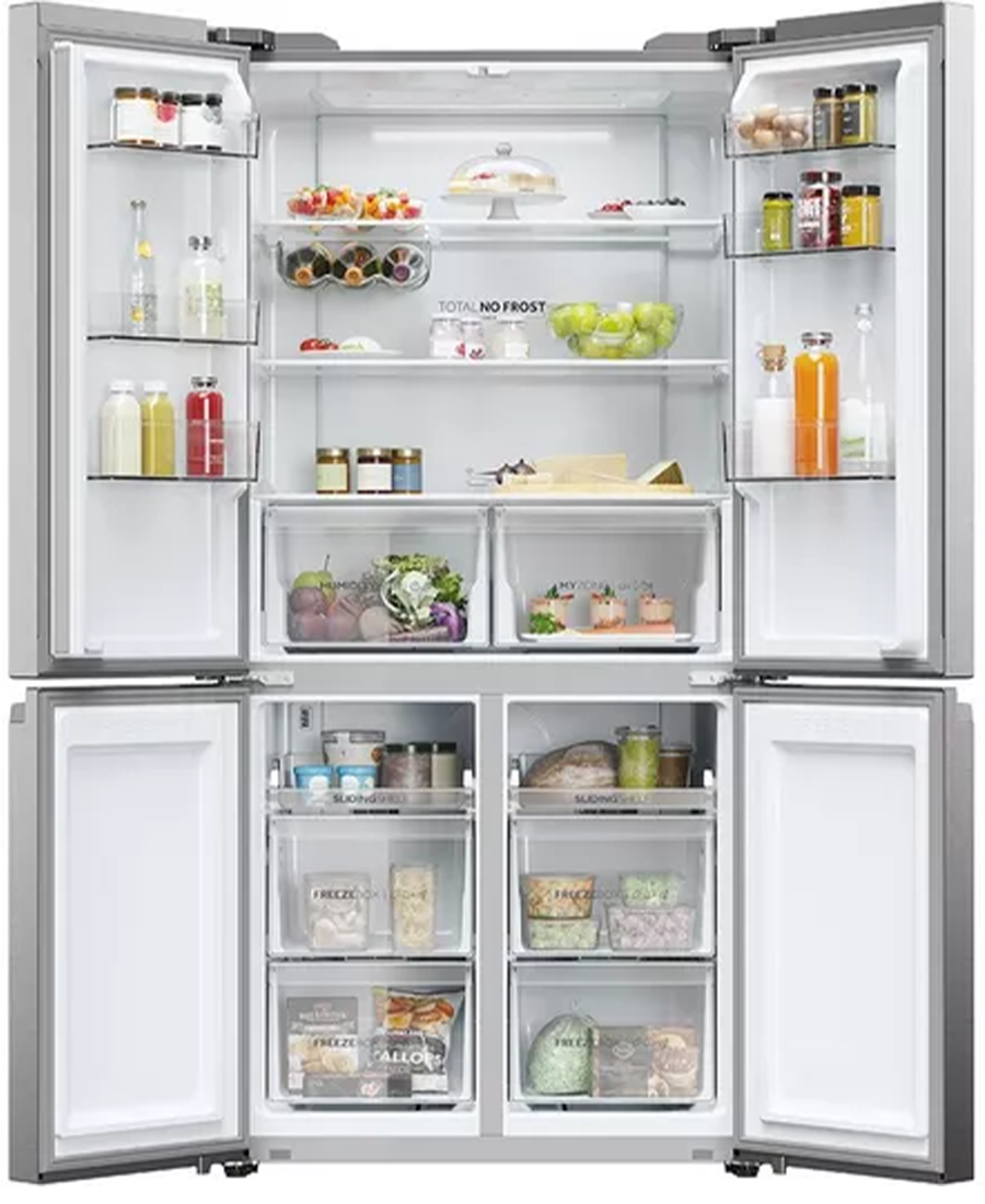 Haier Cube 90 Series 5 Multi Door Fridge Freezer | 190cm (H) | Platinum Inox HCR5919ENMP Redmond Electric Gorey