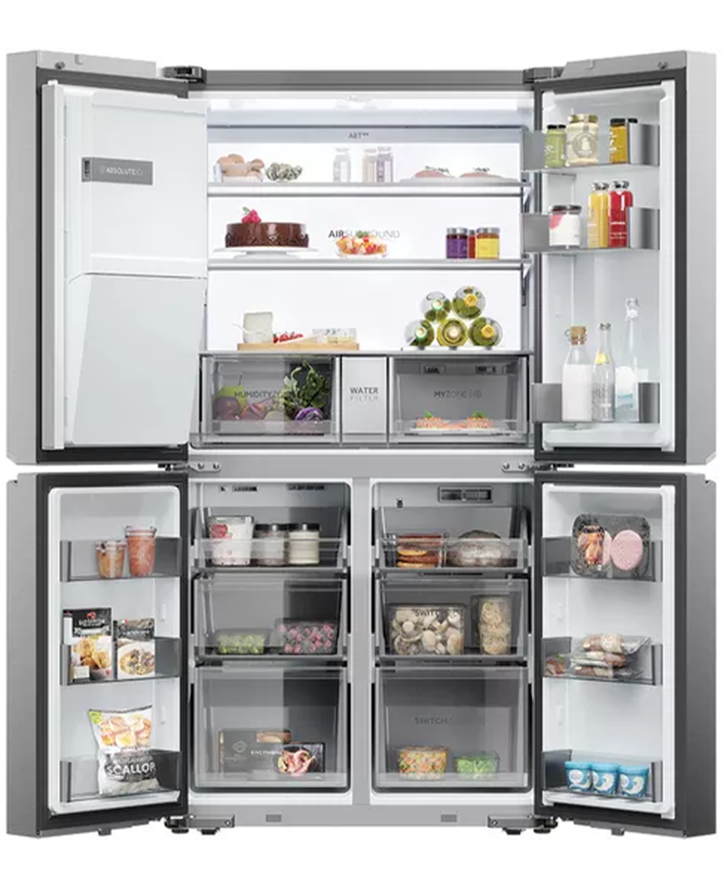 Haier Cube 90 Series 7 Multi Door Fridge Freezer | 176cm (H) | Platinum Inox HCR7918EIMP Redmond Electric Gorey