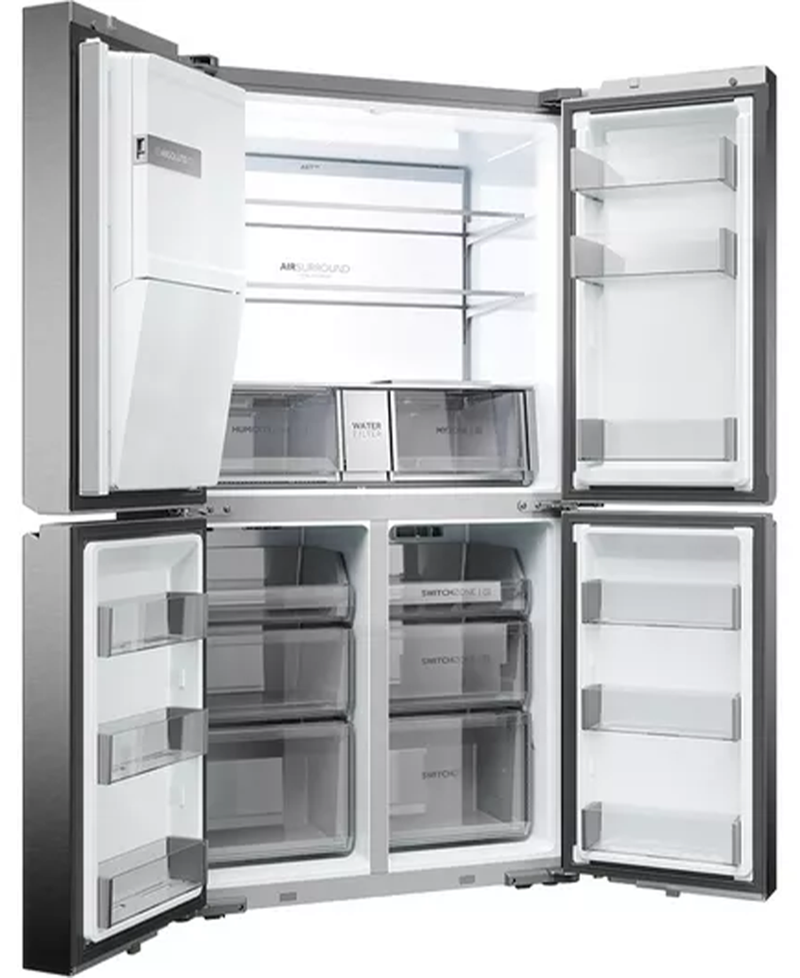 Haier Cube 90 Series 7 Multi Door Fridge Freezer | 176cm (H) | Platinum Inox HCR7918EIMP Redmond Electric Gorey