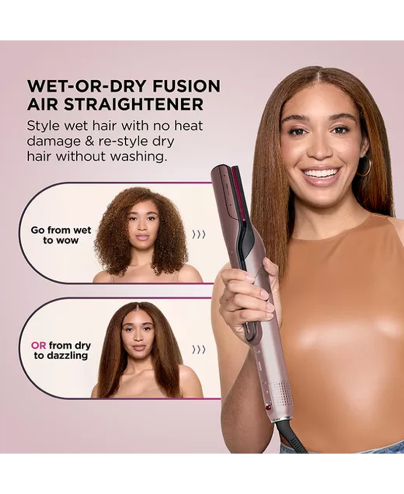 Shark FlexFusion Straight 5-in-1 Air Styler & Dryer & Ceramic Straightener with Case | Cosmic Blush HD652SUK Redmond Electric Gorey