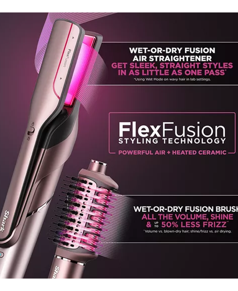 Shark FlexFusion Straight 5-in-1 Air Styler & Dryer & Ceramic Straightener with Case | Cosmic Blush HD652SUK Redmond Electric Gorey