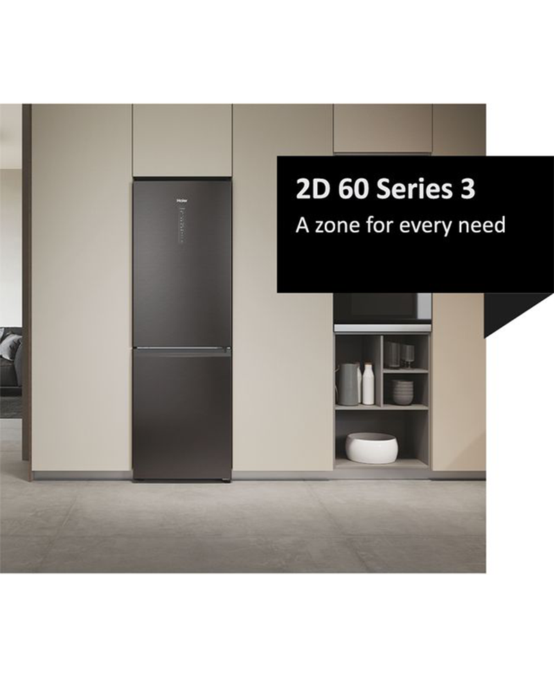 Haier 2D 60 Series 3 Fridge Freezer | 185cm (H) | Graphite HDW3618DNPD Redmond Electric Gorey