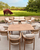 Cairns 2 Seat Rattan Wood Lounging Set in Acorn - HUCCARNS211L Redmond Electric Gorey