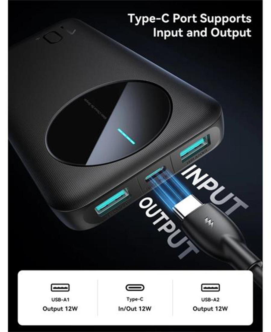 Joyroom LED Compact Power Bank 2.4Ah 10000Mah | White HL-PB12B Redmond Electric Gorey