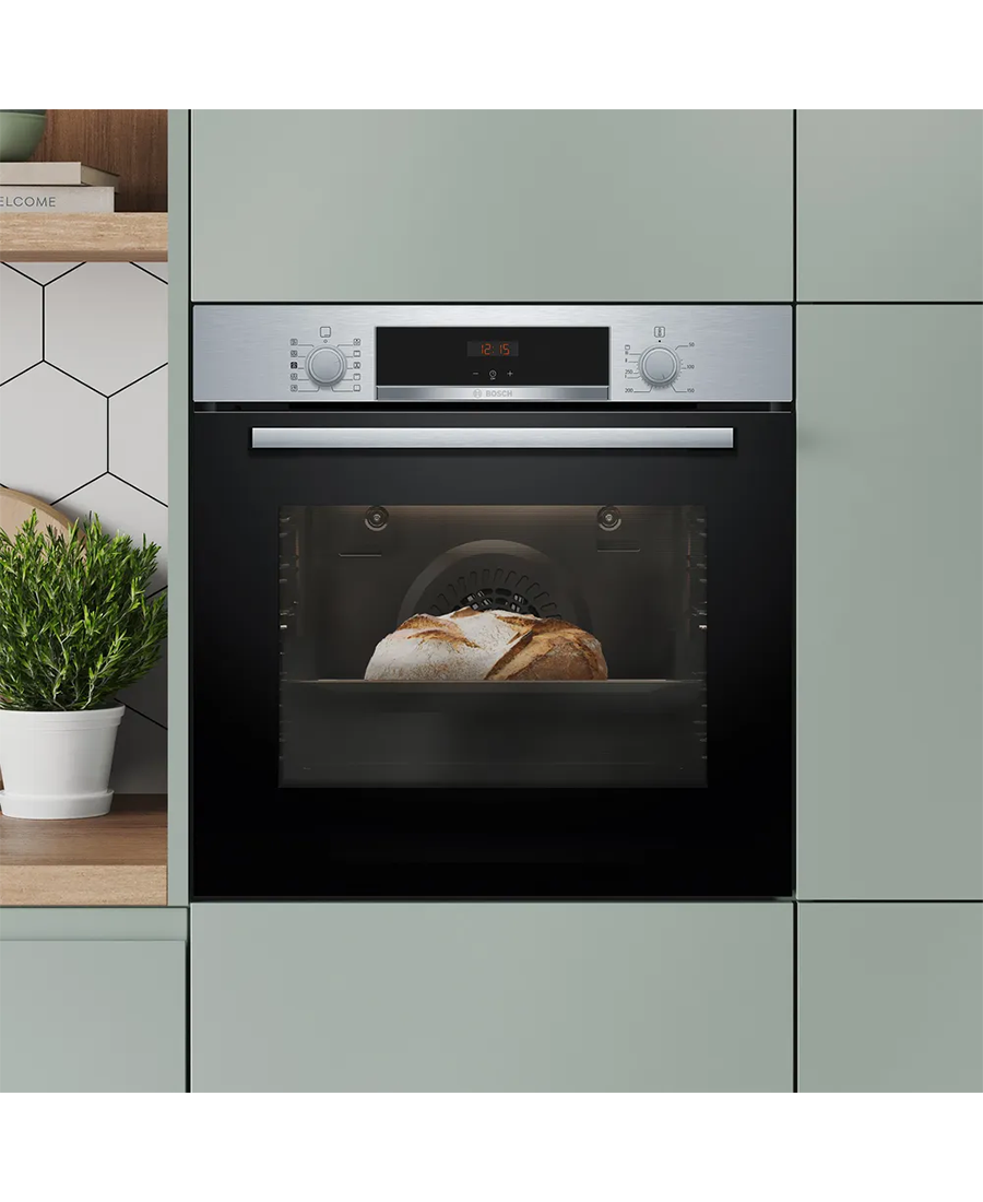Bosch Series 4 Built-In Single Oven with Added Steam | Stainless Steel - HQA534BS3B Redmond Electric Gorey