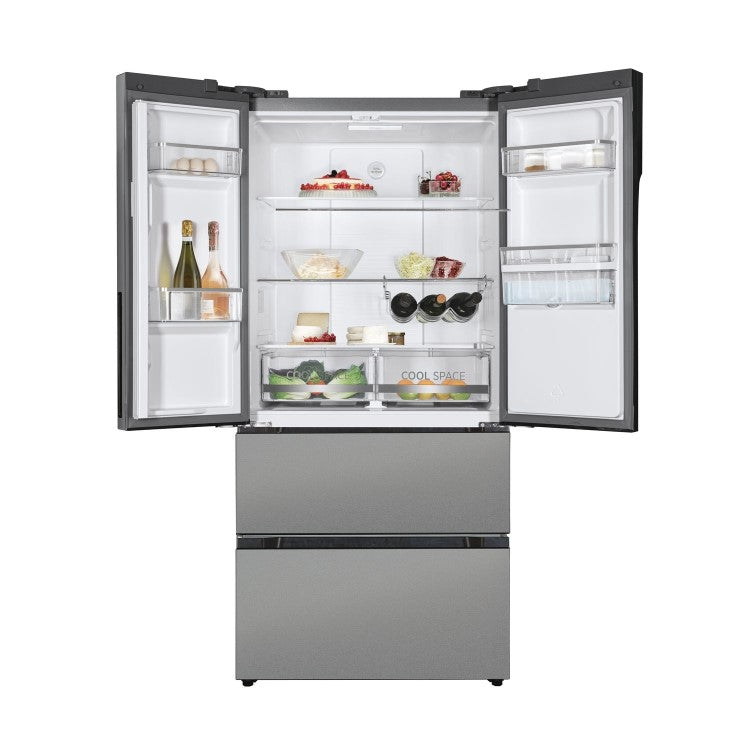 H-FRIDGE 700 MAXI French Style American Fridge Freezer | Silver