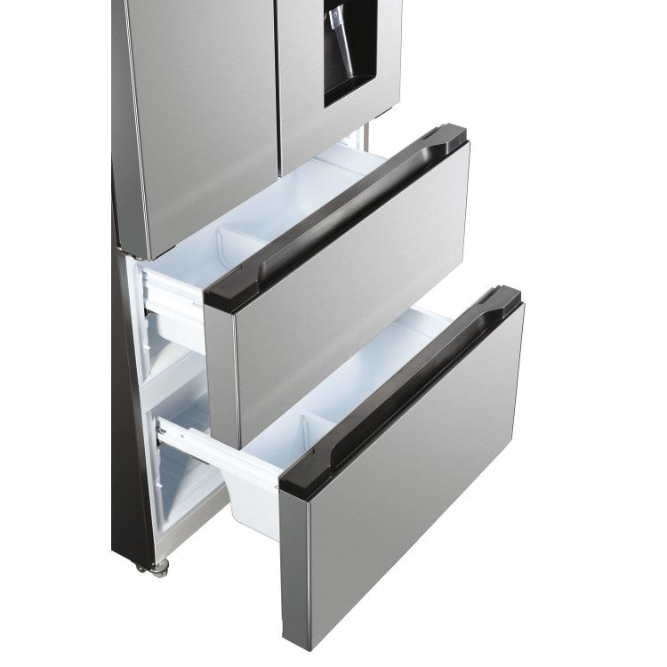 H-FRIDGE 700 MAXI French Style American Fridge Freezer | Silver