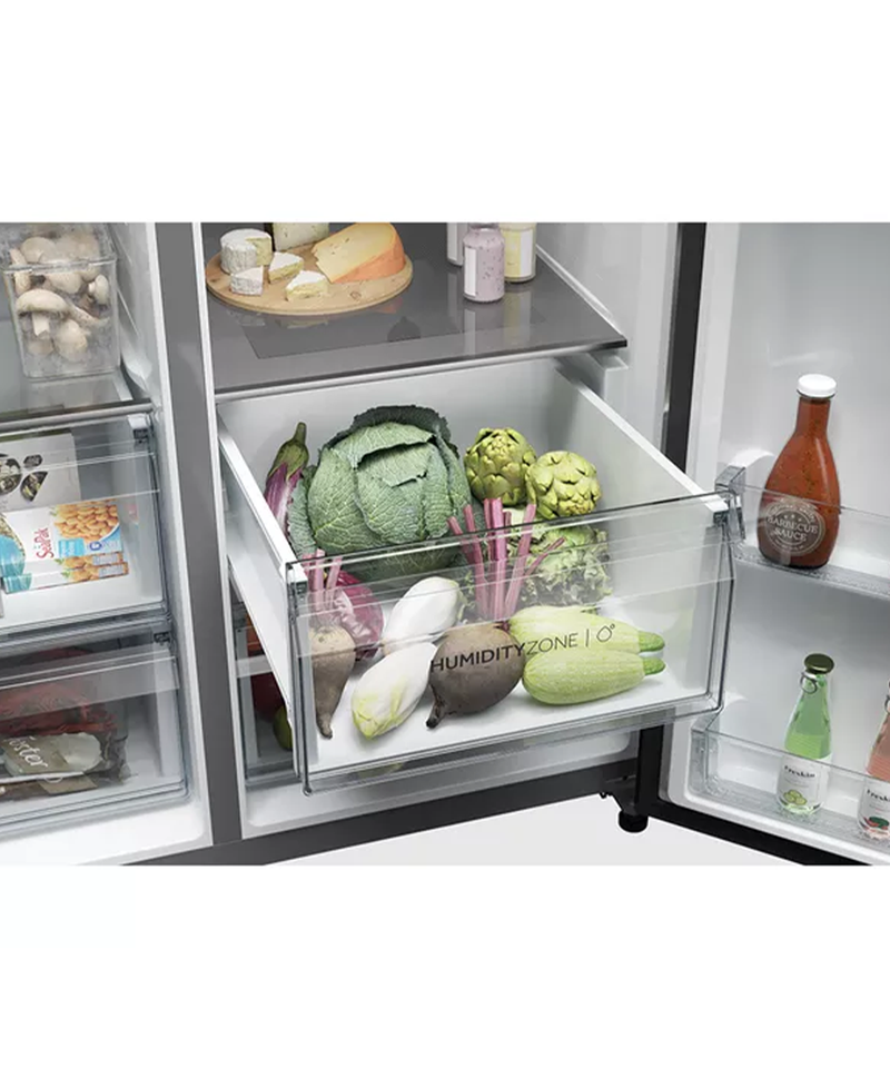 Haier SBS 90 Series 5 American Fridge Freezer | 176cm (H) | Platinum Inox Redmond Electric Gorey