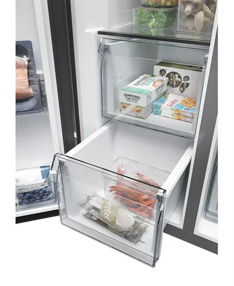 Haier SBS 90 Series 5 American Fridge Freezer | 176cm (H) | Platinum Inox Redmond Electric Gorey