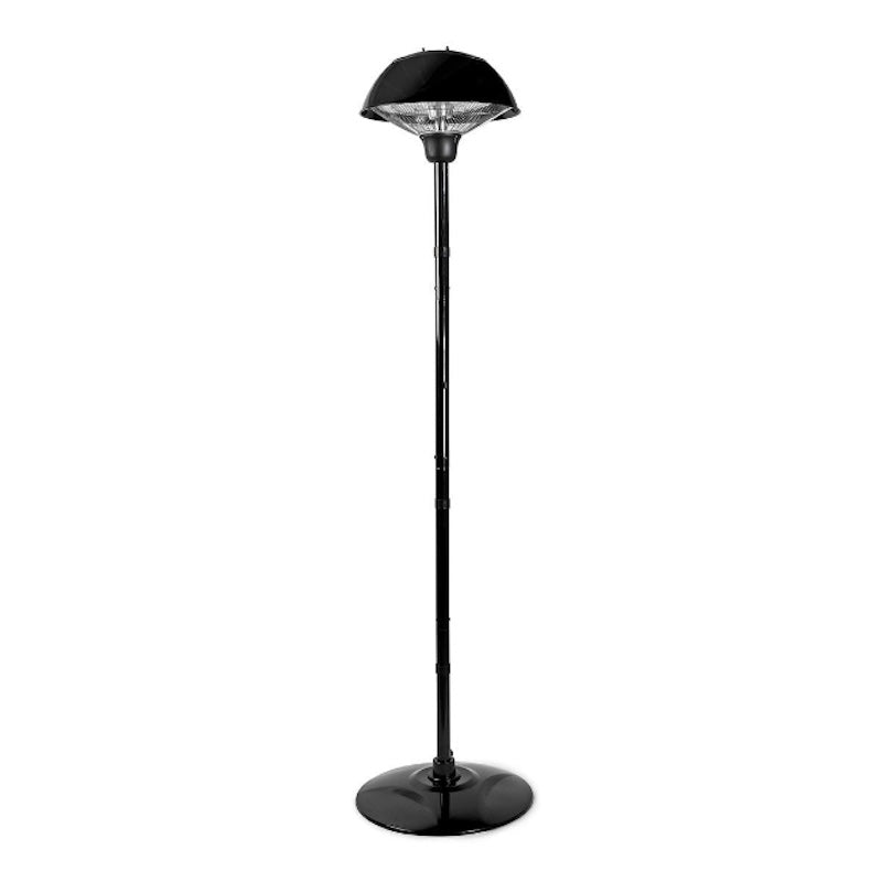 Nedis 1500W round patio heater with pole in Black, model 316908