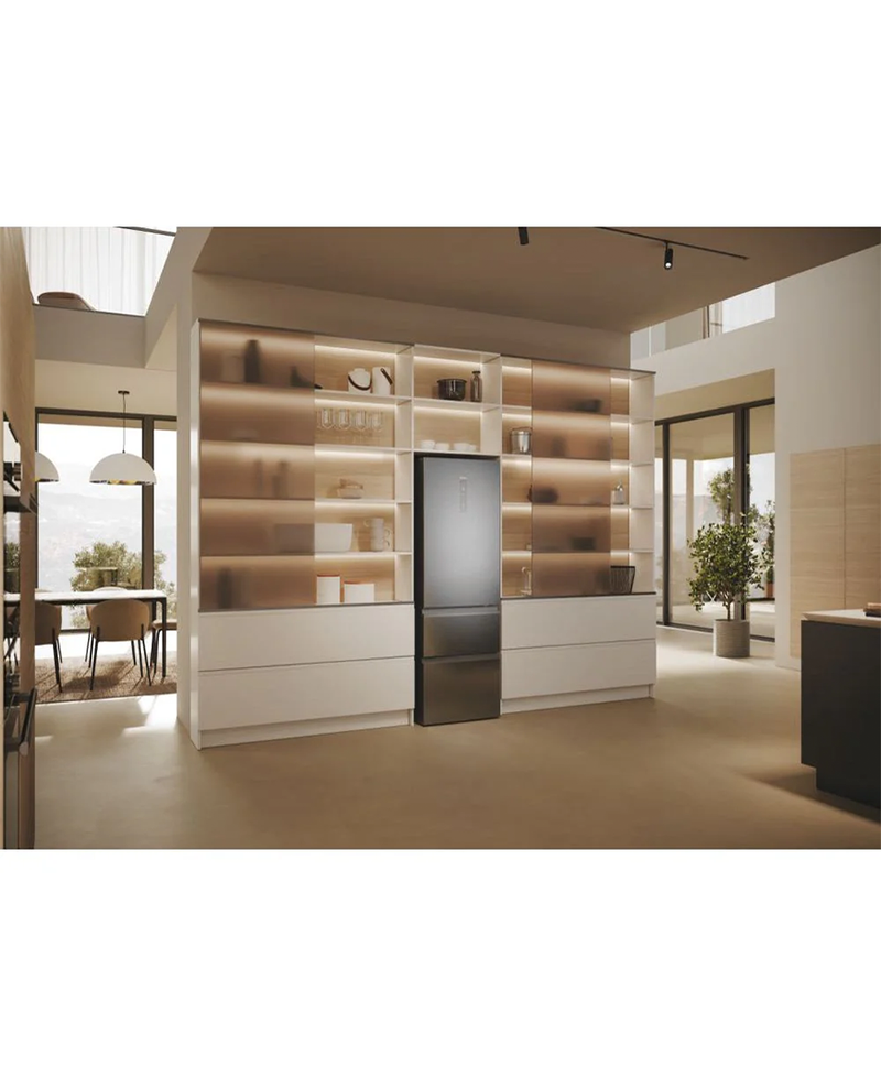 Haier 3D 60 Series 5 Fridge Freezer | 185cm (H) | Silver HTW5618ENMG Redmond Electric Gorey