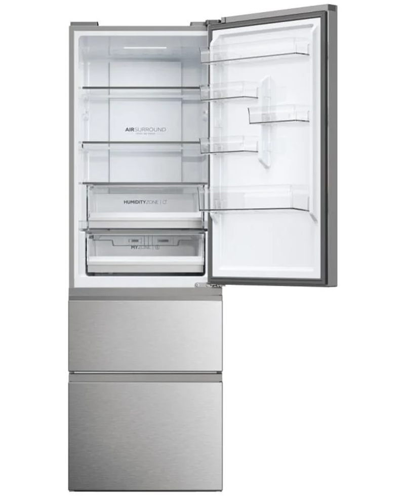 Haier 3D 60 Series 5 Fridge Freezer | 185cm (H) | Silver HTW5618ENMG Redmond Electric Gorey