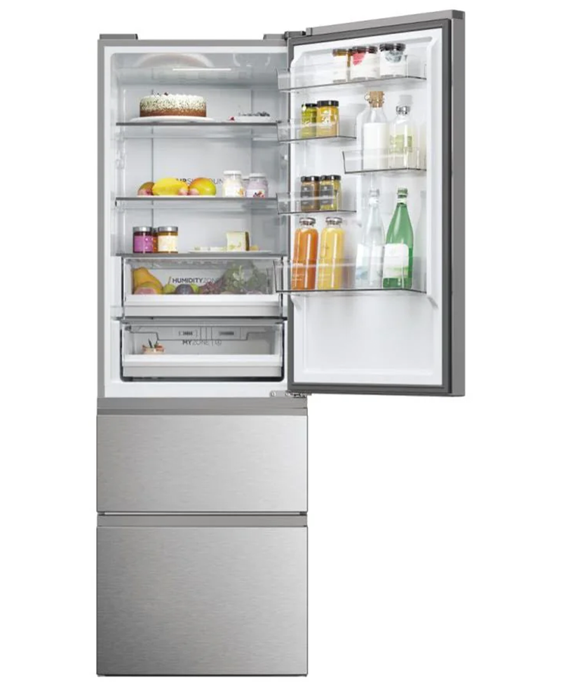 Haier 3D 60 Series 5 Fridge Freezer | 185cm (H) | Silver HTW5618ENMG Redmond Electric Gorey