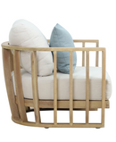 Daybed Wooden Four Piece Lounge Set with Cushions