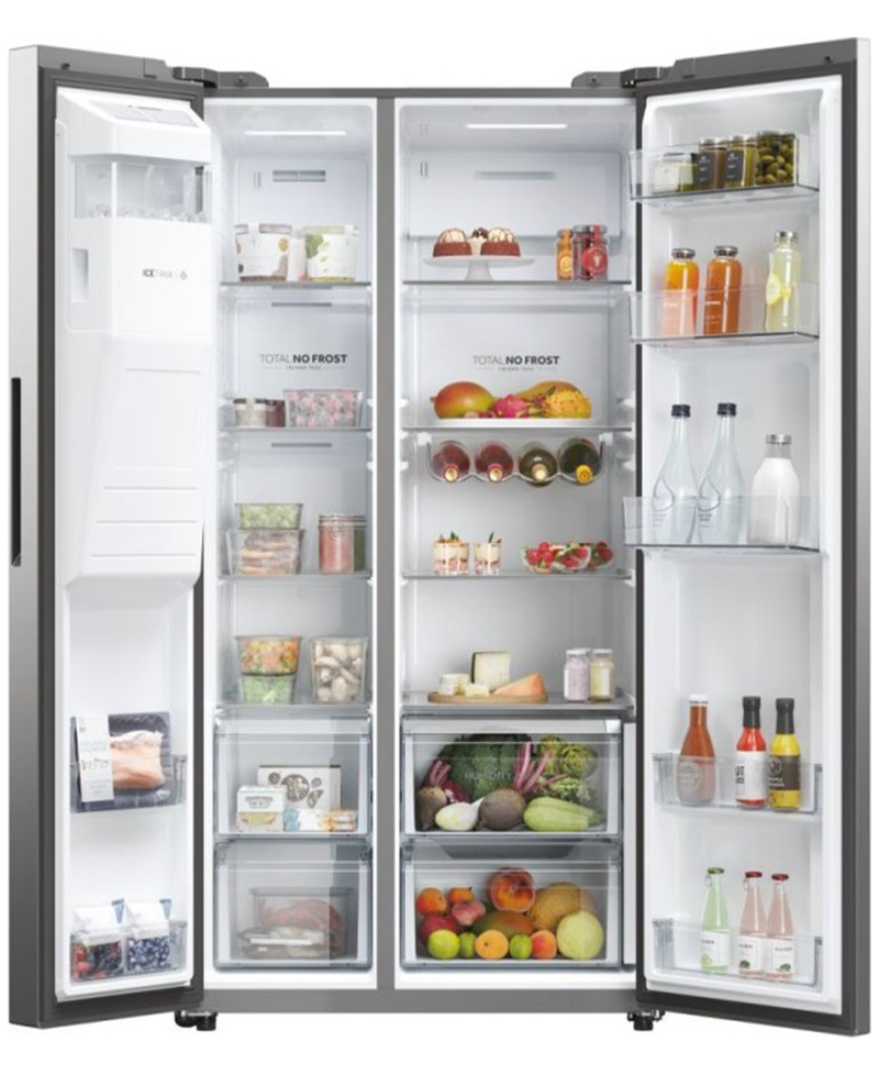 Haier SBS 90 Series 5 American Fridge Freezer | 176cm (H) | Platinum Inox Redmond Electric Gorey