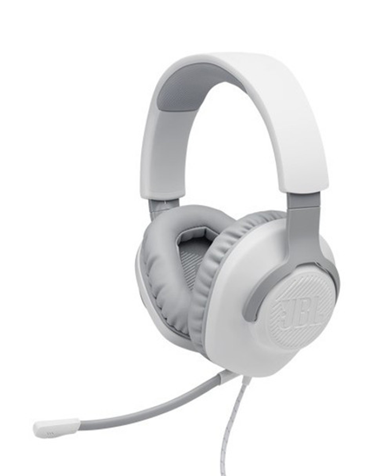 JBL Quantum 100 Wired Over-Ear Gaming Headset with Flip-Up Mic | White Redmond Electric Gorey