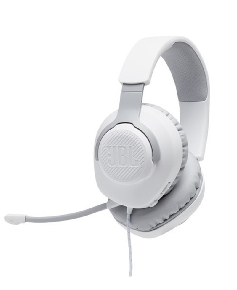 JBL Quantum 100 Wired Over-Ear Gaming Headset with Flip-Up Mic | White Redmond Electric Gorey