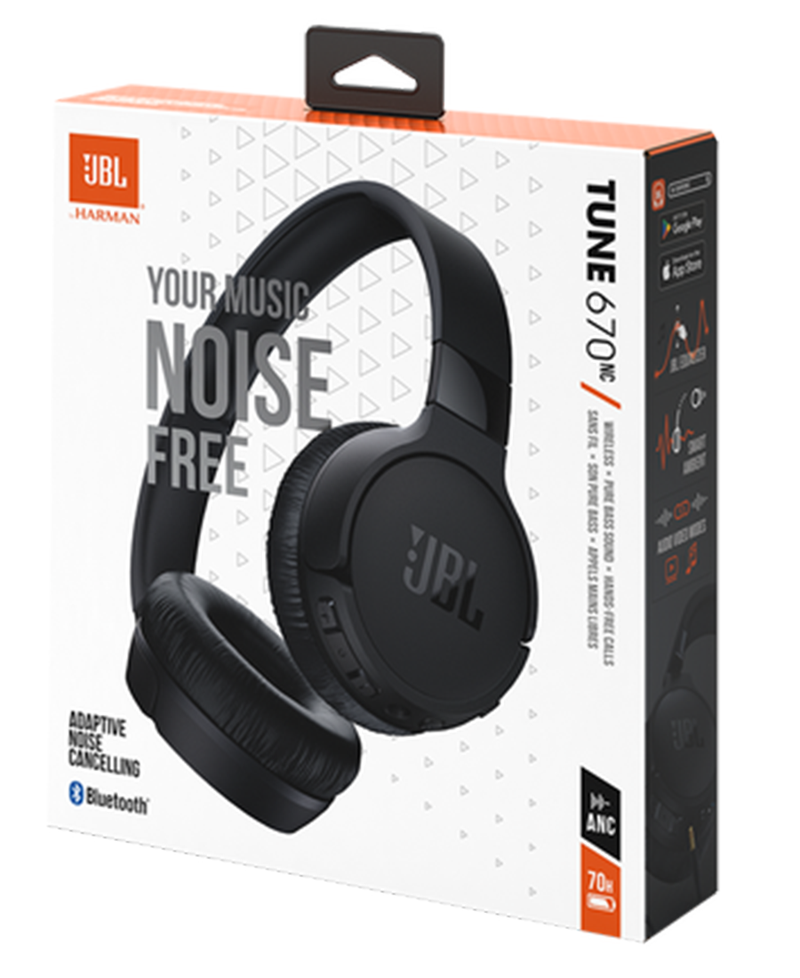 JBL JBL Tune 670NC Wireless Bluetooth Noise Cancelling Headphones Black JBLT670NCBLK