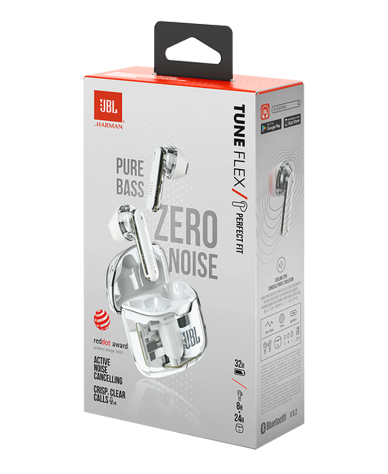 JBL Tune Flex Ghost Edition Earbuds | White Redmond Electric Gorey