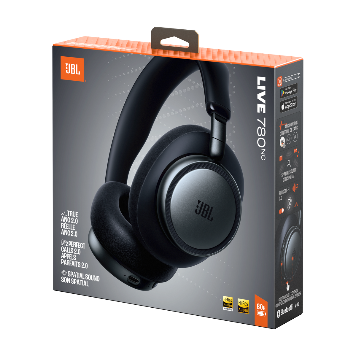 Live 780NC Wireless Over-Ear Noise Cancelling Headphones Black