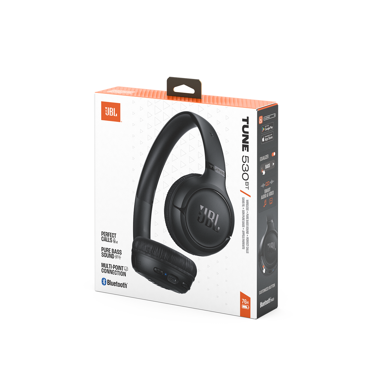 JBL Tune 530BT Wireless On-Ear Headphones Black product image