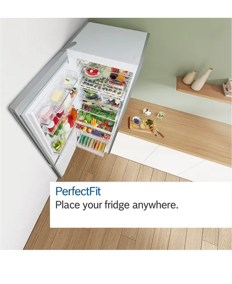 Series 6, free-standing fridge-freezer with freezer at bottom, 203 x 60 cm, Stainless steel (with anti-fingerprint) KGN39AIAT Redmond Electric Gorey