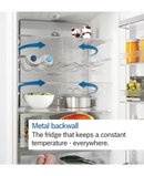 Series 6, free-standing fridge-freezer with freezer at bottom, 203 x 60 cm, Stainless steel (with anti-fingerprint) KGN39AIAT Redmond Electric Gorey