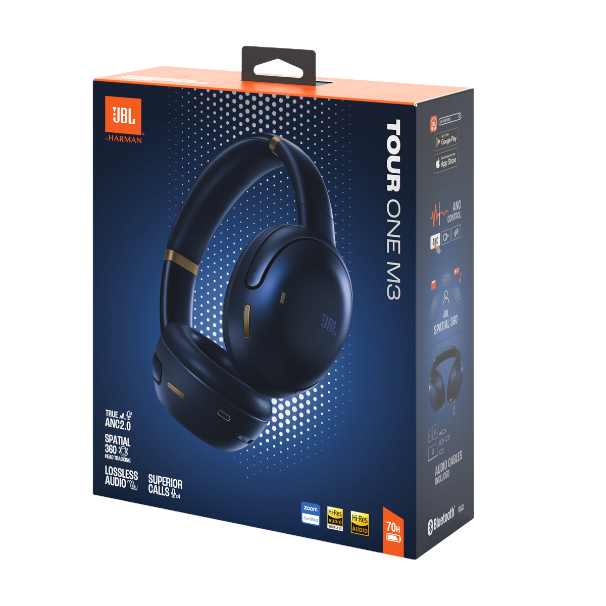 JBL Tour One M3 Wireless Over-Ear Noise-Cancelling Headphones Blue product image