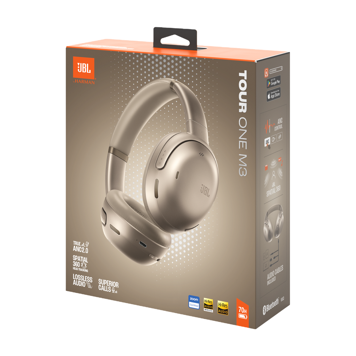 JBL Tour One M3 Wireless Over-Ear Noise-Cancelling Headphones Mocha product image