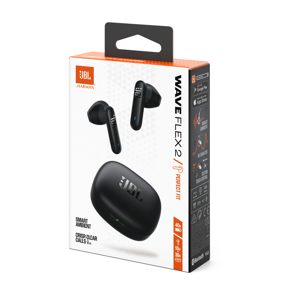 JBL Wave Flex 2, Wireless Bluetooth Earbuds Black JBLWFLEX2BLK